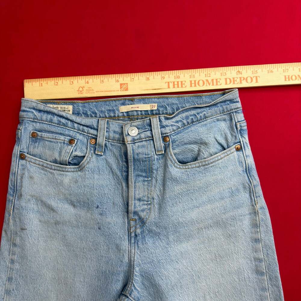 Vintage Woman’s Premium Levi's 501 S XX Denim Jeans Light Washed Size 27 x 26 BI - Picture 3 of 6